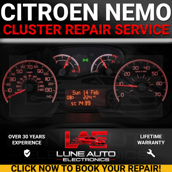 Citroën Nemo Instrument Cluster Gauge Repair – Speedo, Rev, Fuel & Temp